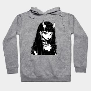 Black and White Demon Hoodie